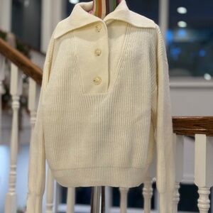 Sweater top, Sophie Rue, Size XS, cream